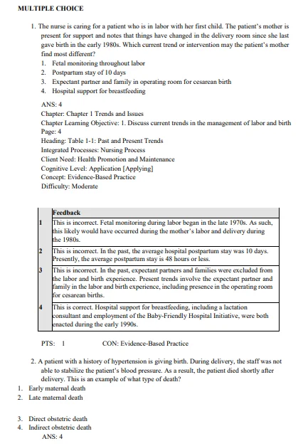 Maternal-Newborn Nursing The Critical Components of Nursing Care 3rd Edition Test Bank Maternal-Newborn Nursing The Critical Components of Nursing Care 3rd Edition Test Bank
