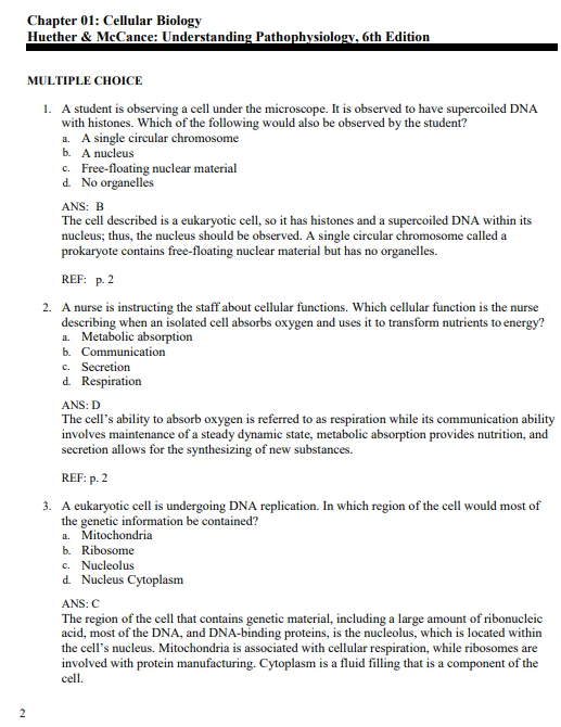 Understanding Pathophysiology 6th Edition Huether Test Bank