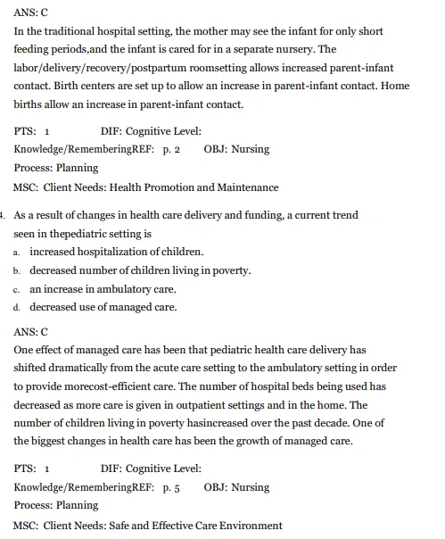 Maternal-Child Nursing 5th Edition by McKinney Test Bank Maternal-Child Nursing 5th Edition by McKinney Test Bank