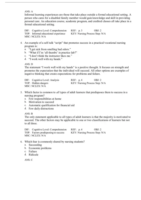 Success in Practical Vocational Nursing 10th Edition Carrol Collier Test Bank_Page2 Success in Practical Vocational Nursing 10th Edition Carrol Collier Test Bank