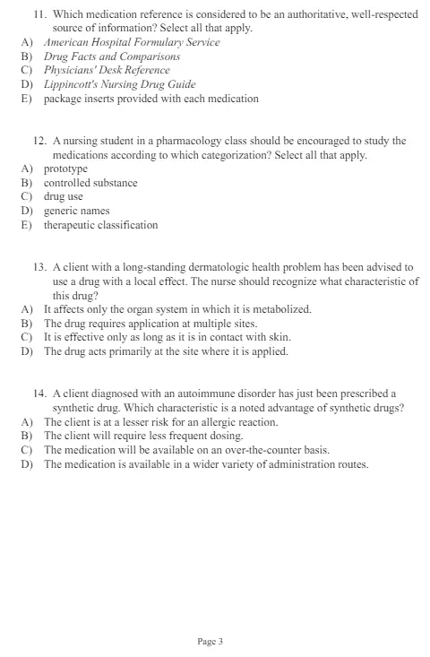 Abrams Clinical Drug Therapy 11th Edition Geralyn Frandsen Test Bank3 Abrams' Clinical Drug Therapy Rationales for Nursing Practice 11th Edition Geralyn Frandsen Test Bank